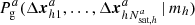 $ P^a_{\mathrm{g}}(\Delta \boldsymbol{x}^{a}_{h1}, \dots, \Delta \boldsymbol{x}^{a}_{h{N_{\text{sat}, h}^{a}}}\,|\, m_h) $