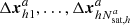 $ \Delta \boldsymbol{x}^{a}_{h1}, \dots, \Delta \boldsymbol{x}^{a}_{h{N_{\text{sat}, h}^{a}}} $