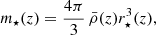 $$ \begin{aligned} m_\star (z) = \frac{4\pi }{3}\,\bar{\rho }(z) r_\star ^3(z), \end{aligned} $$
