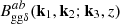 $ B_{\text{gg}\delta }^{ab}({{\mathbf{k}}_{1}},{{\mathbf{k}}_{2}};{{\mathbf{k}}_{3}},z) $