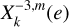$X_k^{ - 3,m}\left( e \right)$