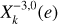 $X_k^{ - 3,0}\left( e \right)$