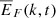 $ \overline{E}_F(k,t) $
