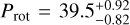 ${P_{{\rm{rot}}}} = 39.5_{ - 0.82}^{ + 0.92}$