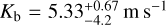 ${K_{\rm{b}}} = 5.33_{ - 4.2}^{ + 0.67}\,{\rm{m}}\,{{\rm{s}}^{ - 1}}$