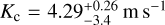 ${K_{\rm{c}}} = 4.29_{ - 3.4}^{ + 0.26}\,{\rm{m}}\,{{\rm{s}}^{ - 1}}$