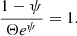 $$ \begin{aligned} \frac{1-\psi }{\Theta e^{\psi }}=1. \end{aligned} $$