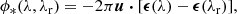 $$ \begin{aligned} \phi _*(\lambda ,\lambda _{\rm r})=-2\pi \boldsymbol{u}\boldsymbol{\cdot }[\boldsymbol{\epsilon }(\lambda )-\boldsymbol{\epsilon }(\lambda _{\rm r})], \end{aligned} $$
