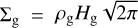 ${{\rm{\Sigma }}_g} = {\rho _g}{H_g}\sqrt {2\pi } $