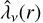 ${\hat \lambda _v}\left( r \right)$