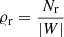 $ \varrho_{\mathrm{r}}=\frac{{{{N_{\text{r}}}}}}{|{W}|} $