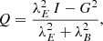 $$ \begin{aligned}&Q = \frac{\lambda _E^2 \, I - G^2}{\lambda _E^2 + \lambda _B^2}, \end{aligned} $$