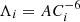 $ \Lambda_i = A C_{i}^{-6} $