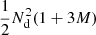 $ \frac12N_{\mathrm{d}}^2(1+3M) $
