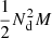$ \frac12N_{\mathrm{d}}^2M $