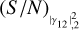 ${\left( {S/N} \right)_{\left| {{\gamma _{12}}} \right|_{,2}^2}}$