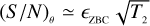 ${\left( {S/N} \right)_\theta } \simeq {_{{\rm{ZBC}}}}\sqrt {{T_2}} $
