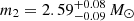 $ m_2=2.59^{+0.08}_{-0.09}\,{M}_{\odot} $