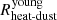 $ R_{\text{heat-dust}}^{\mathrm{young}} $