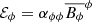 $ {\mathcal{E_\phi}} = \alpha_{\phi\phi} \overline{{B_\phi}}^\phi $