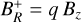 $B_R^ + = q\,{B_z}$