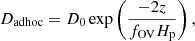 $$ \begin{aligned} D_{\rm adhoc}=D_0\exp \left(\frac{-2z}{f_{\rm OV}H_{\rm p}}\right), \end{aligned} $$