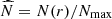 $ {\widehat N}=N(r)/N_{\mathrm{max}} $