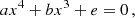 $$ \begin{aligned} ax^4+bx^3+e=0\, , \end{aligned} $$