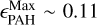 $\varepsilon _{{\rm{PAH}}}^{{\rm{Max}}}\~0.11$