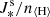 $ J_{*}^{\mathrm{s}}/n_{\langle\mathrm{H}\rangle} $