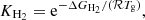 $$ \begin{aligned} K_{\mathrm{H} _2} = \mathrm{e} ^{-\Delta G_{\mathrm{H} _2} / (\mathcal{R} T_{\mathrm{g} })}, \end{aligned} $$