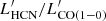 $ L^\prime_\mathrm{HCN}/L^\prime_\mathrm{CO(1{-}0)} $