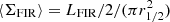 $ \langle\Sigma_\mathrm{FIR}\rangle=L_\mathrm{FIR}/2/(\pi r_{1/2}^2) $