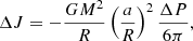 $$ \begin{aligned} \Delta J=-\frac{GM^2}{R}\left( \frac{a}{R} \right)^2\frac{\Delta P}{6\pi }, \end{aligned} $$
