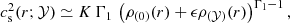 Mathematical equation: $$ \begin{aligned} c_{\rm s}^2(r; \mathcal{Y} ) \simeq K \, \Gamma _1 \, \left(\rho _{(0)}(r) + \epsilon \rho _{(\mathcal{Y} )}(r) \right)^{\Gamma _1 -1}, \end{aligned} $$