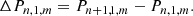 $$ \begin{aligned} \Delta P_{n,1,m} = P_{n+1,1,m} - P_{n,1,m}. \end{aligned} $$