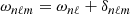$$ \begin{aligned} \omega _{n\ell m} = \omega _{n\ell } + \delta _{n\ell m} \end{aligned} $$