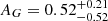 $ A_G = 0.52^{+0.21}_{-0.52} $