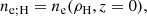 $$ \begin{aligned} n_\mathrm{e;H} =n_\mathrm{e} (\rho _\mathrm{H} ,z=0), \end{aligned} $$