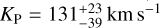 ${K_{\rm{P}}} = 131_{ - 39}^{ + 23}{\rm{ km }}{{\rm{s}}^{ - 1}}$