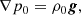 $$ \begin{aligned} \nabla p_0=\rho _0 \boldsymbol{g} ,\end{aligned} $$