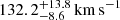 $ 132.2^{+13.8}_{-8.6}\,\mathrm{km\,s^{-1}} $