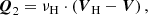 $$ \begin{aligned} \boldsymbol{Q}_2&= \nu _{\mathrm{H} }\cdot \left( \boldsymbol{V}_{\mathrm{H} } - \boldsymbol{V} \right) , \end{aligned} $$