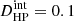 $ D_{\mathrm{HP}}^{\mathrm{int}} = 0.1 $