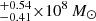 $ ^{+0.54}_{-0.41} {\times} 10^8\,M_{\odot} $