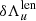 $ \delta \Lambda_u^{\rm len} $