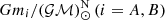 $ Gm_i/(\mathcal{GM})_{\odot}^{\mathrm{N}}\,(i=A,B) $