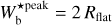 $W_{\rm{b}}^{ \star {\rm{peak}}} = 2{R_{{\rm{flat}}}}$