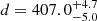 $ d = 407.0^{+4.7}_{-5.0} $