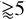 $\mathbin{\lower.3ex\hbox{$\buildrel>\over{\smash{\scriptstyle\approx}\vphantom{_2}}$}} 5$